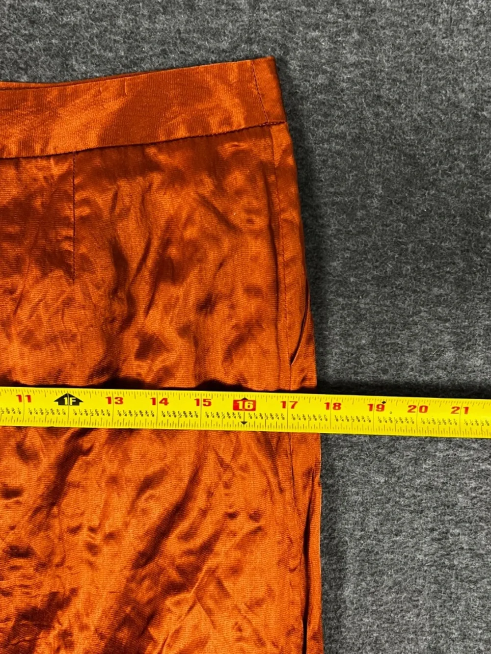 J. Crew Silk Metallic Mini Skirt Size 6 Mid Rise Burnt Orange Pleated Pockets